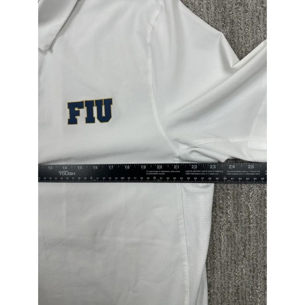 Men's Adidas x FIU Panthers Polo Shirt Florida International White Mens Large